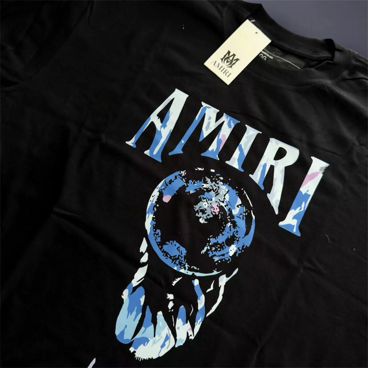 CAMISETA SUEDINE MALHÃO OVERSIZED AMIRI - ATENÇÃO FORMA GRANDE