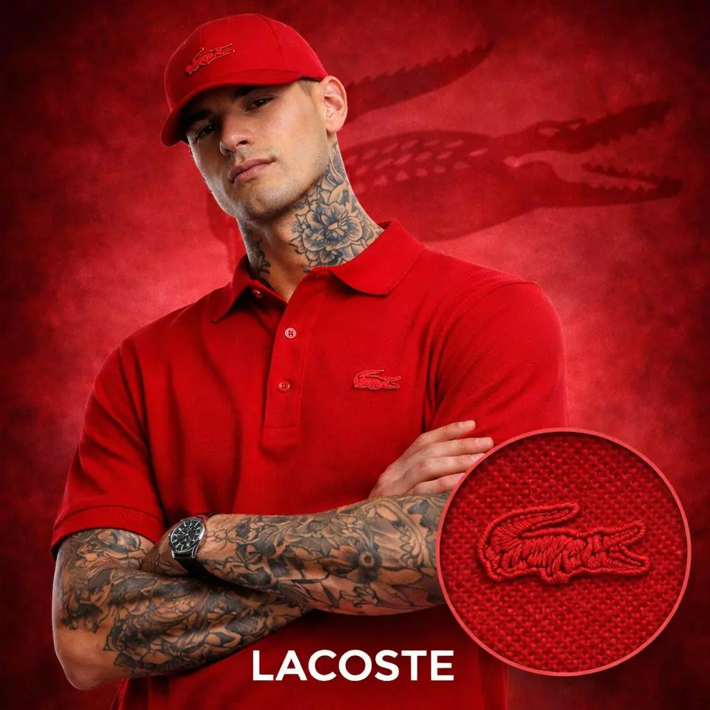 CAMISA POLO LACOSTE PIQUET DUPLA IMPORTADA