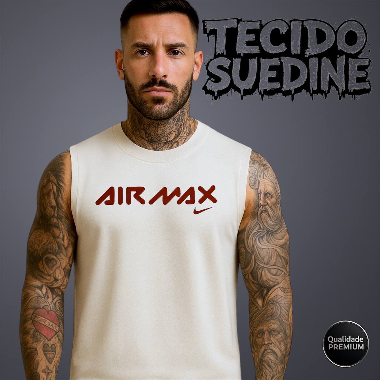 REGATA MACHÃO SUEDINE 1:1 NIKE AIR MAX - ARTE EM DTF (LT045)