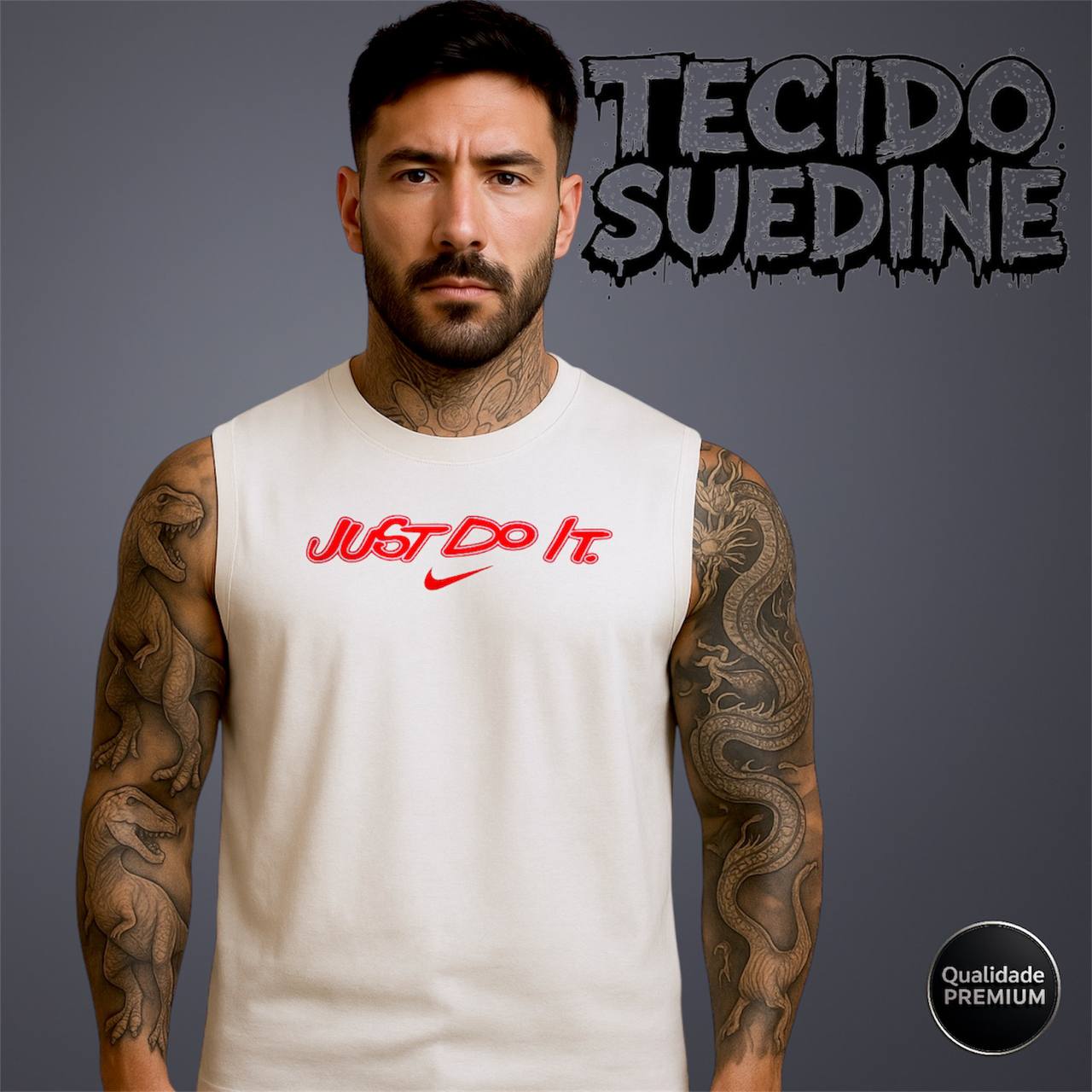 REGATA MACHÃO SUEDINE 1:1 NIKE JUST DO IT - ARTE EM DTF (LT045)