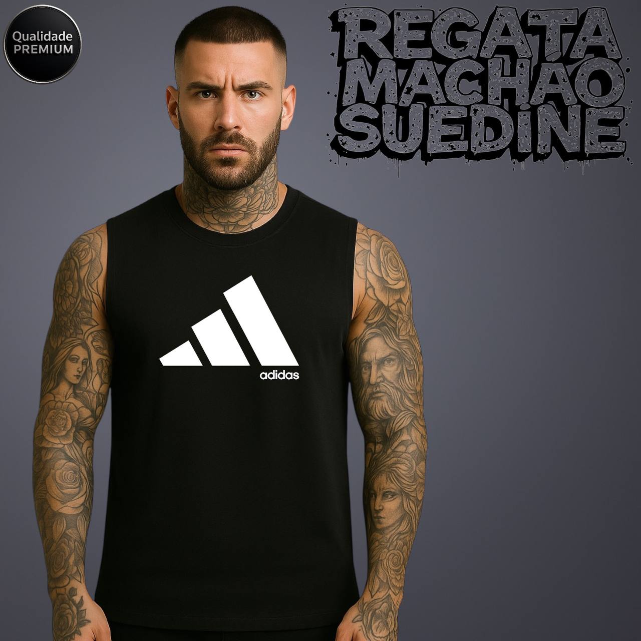 REGATA MACHÃO SUEDINE 1:1 ADIDAS - ARTE EM DTF (LT053)