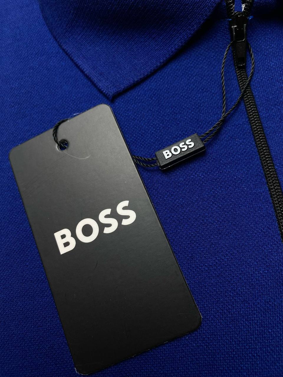 Camisa Polo BOSS Royal com Zíper - Estampa Termogel em Alto Relevo