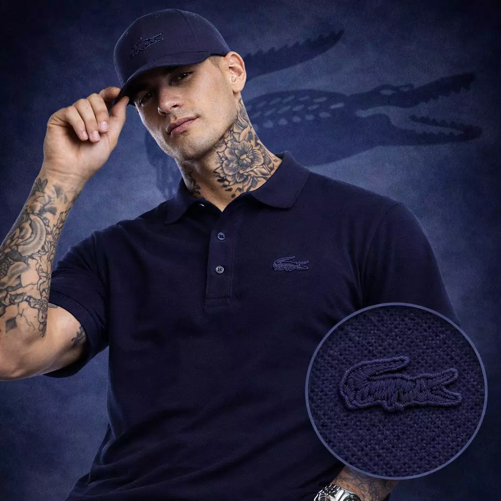 CAMISA POLO LACOSTE PIQUET DUPLA IMPORTADA