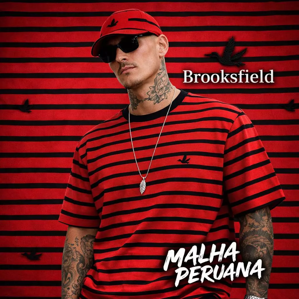 CAMISETA PERUANA BROOKSFIELD - VERMELHA C/ PRETO