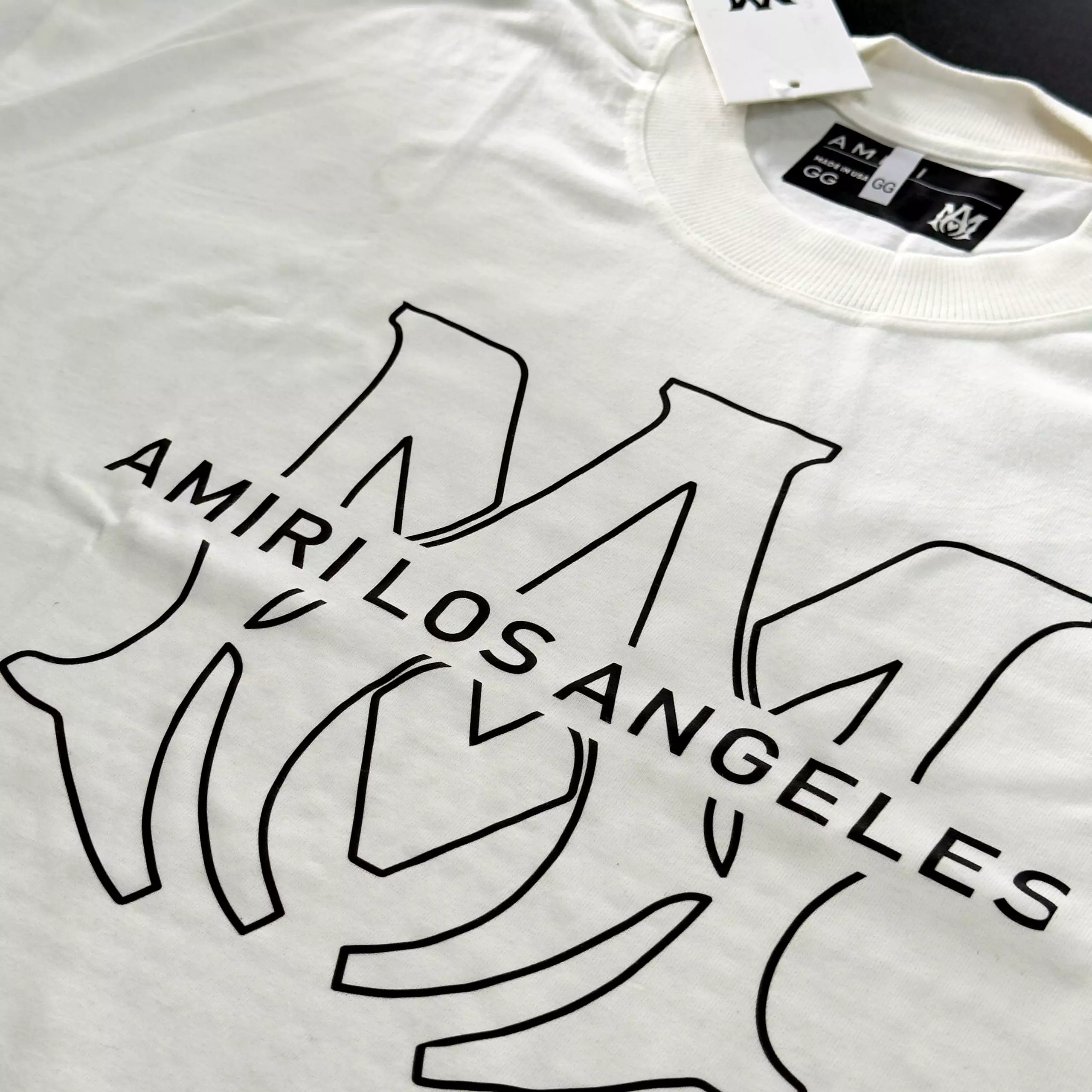 CAMISETA SUEDINE MALHÃO OVERSIZED AMIRI - ATENÇÃO FORMA GRANDE (